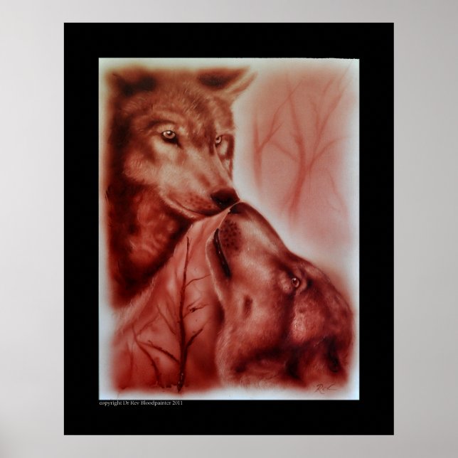 Póster Lobos de Neve do Alasca (Frente)