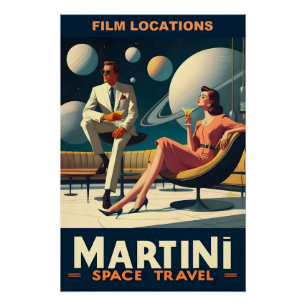 Póster Locais de filmagem dos pôsteres de viagem espacial