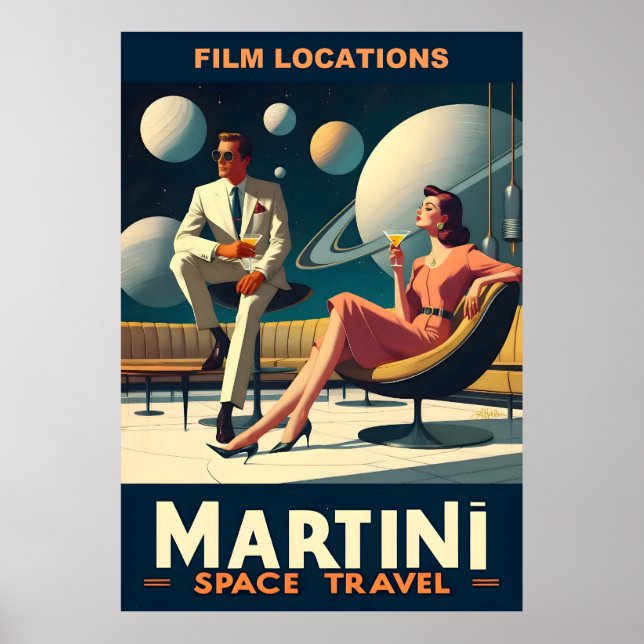 Poster Locais de filmagem dos pôsteres de viagem espacial (Frente)