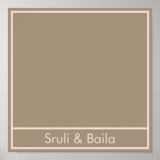 Poster Local floral castanho (Frente)