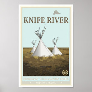 Póster Local histórico nacional das vilas indianas do ri
