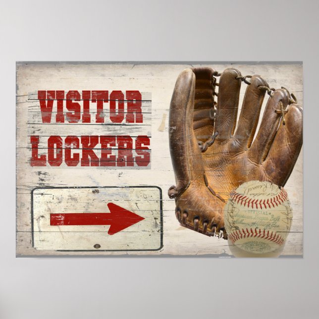 Póster Localizador de Visitante Baseball (Frente)