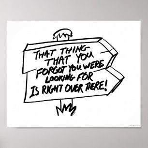 Póster Localizando sinal de coisas perdidas