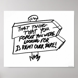 Póster Localizando sinal de coisas perdidas