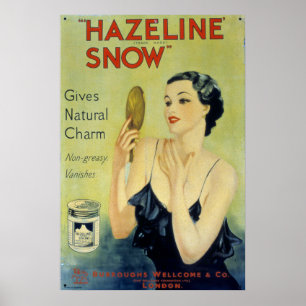 Póster Loção da composição da neve de Hazeline do vin