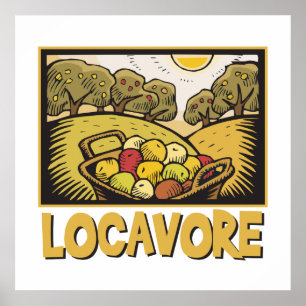 Póster Locavore Slow Comida