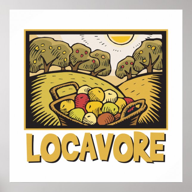 Póster Locavore Slow Comida (Frente)