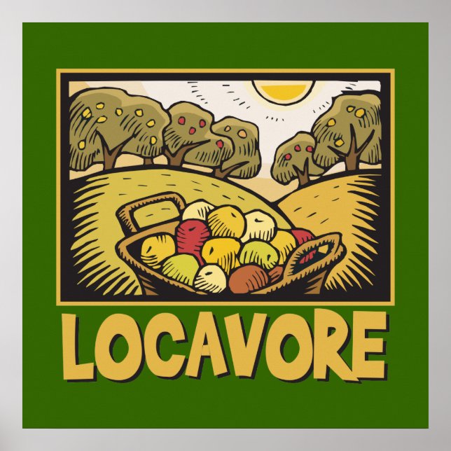 Póster Locavore Slow Comida (Frente)