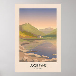 Poster Loch Fyne Cartaz de Viagens Escócia