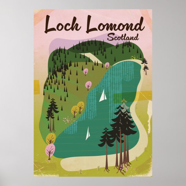 Poster Loch Lamond Escócia (Frente)