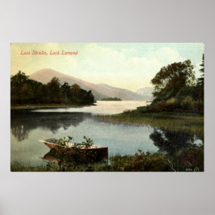 Póster Loch Lomond, Escócia, estreito de Luss, 1915, Vint