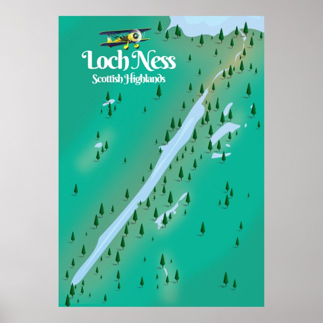 Poster Loch Ness Scottish Highlands viagem (Frente)