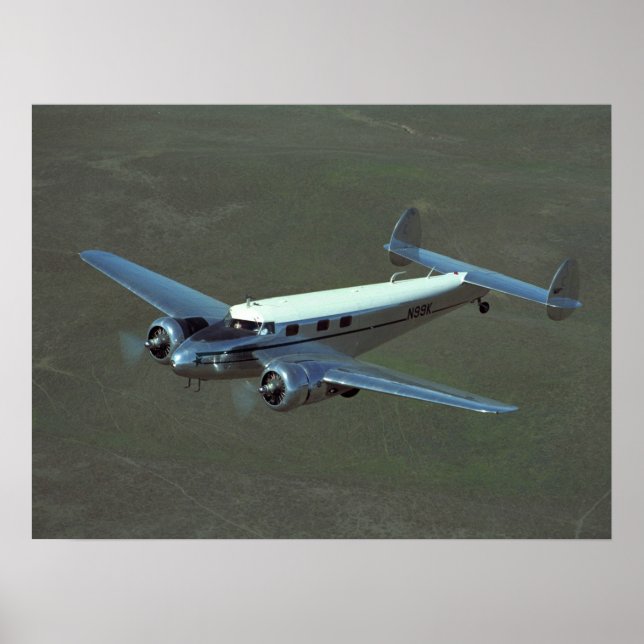 Póster Lockheed, 12A Electra, 1938_Classic Aviation (Frente)
