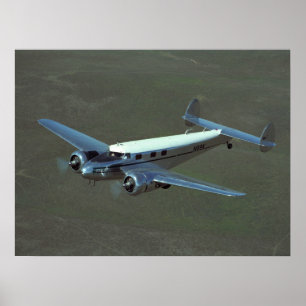 Póster Lockheed, 12A Electra, aviação 1938_Classic