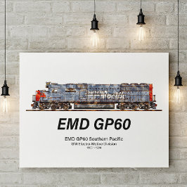 Poster Locomotiva a Diesel EMD GP60 da Southern Pacific