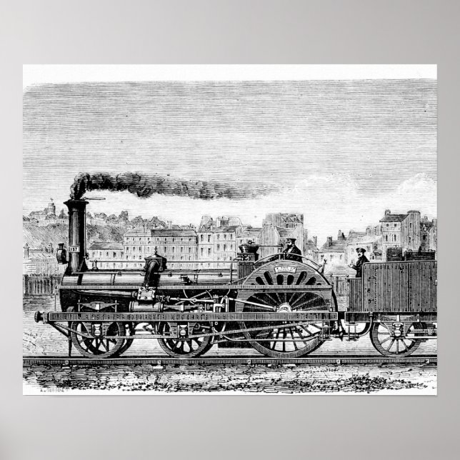 Póster Locomotiva a vapor (Frente)