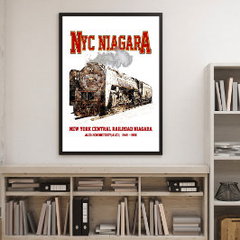 Poster Locomotiva a Vapor Histórica NYC Niagara Train