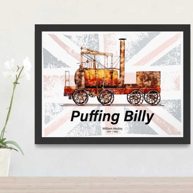 Poster Locomotiva a Vapor Puffing Billy Inglesa (Criador carregado)