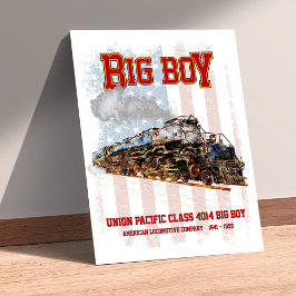 Poster Locomotiva a Vapor Vintage Big Boy Americana