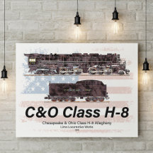 Locomotiva Allegheny C&O Classe H-8 - bandeira ame