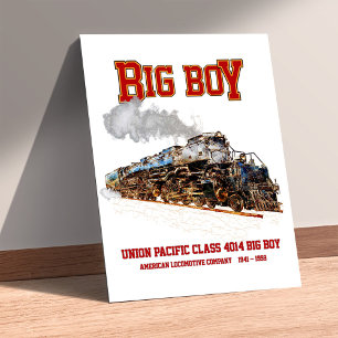 Poster Locomotiva Americana de Comboio de Vintage com Big
