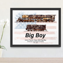 Locomotiva Americana de Comboio de Vintage com Big