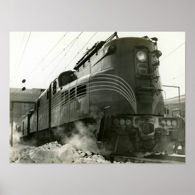 Poster Locomotiva da ferrovia da Pensilvânia GG-1 #4800 (Frente)