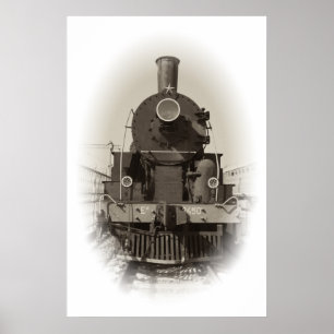 Poster Locomotiva de vapor velha
