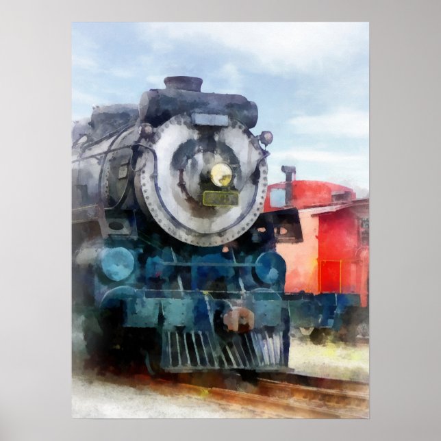 Póster Locomotiva e Caboose (Frente)