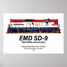 Locomotiva EMD SD-9 USA Aniversário de 250 anos Pa