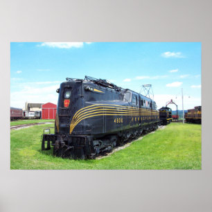 Póster Locomotiva GG-1 #4800 da estrada de ferro de