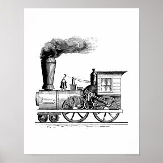 Poster Locomotiva Velho de Vapor
