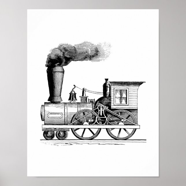 Poster Locomotiva Velho de Vapor (Frente)