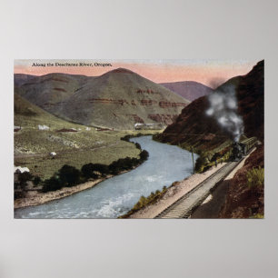 Póster Locomotivas de vapor na trilha