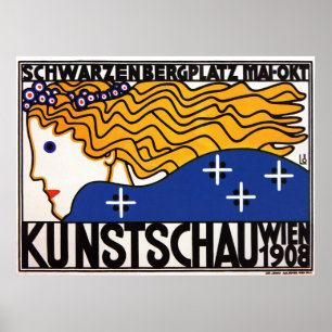 Póster Loffler Secesseion Poster:    Kunstschau Wien