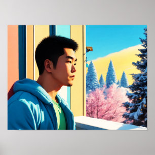 Poster Lofi Winter Holiday Hunk 03