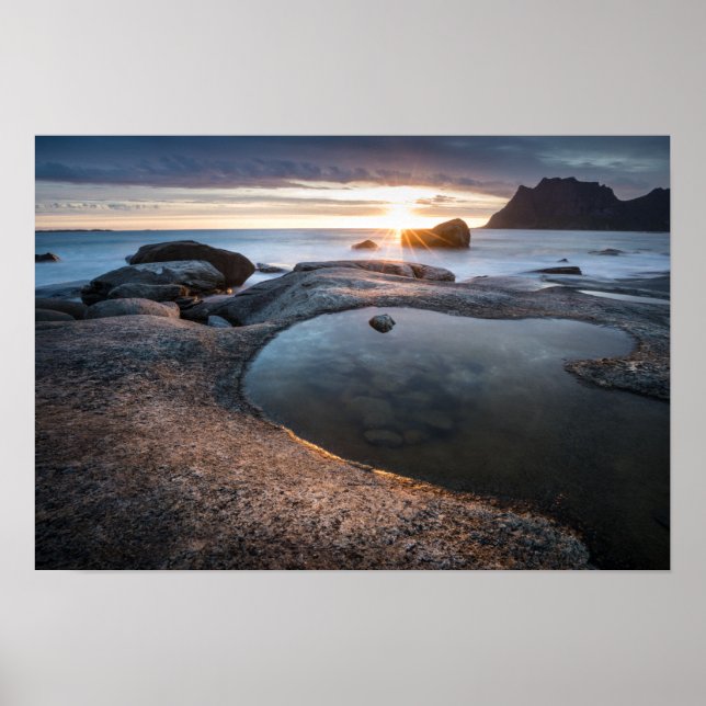 Poster Lofoten Midnight Sun (Frente)