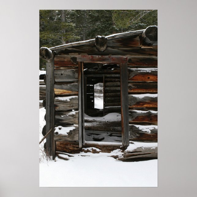 Póster Log Cabin Abandonado, Colorado (Frente)