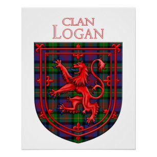 Póster Logan Tartan Scottish Xadrez Lion Rampant