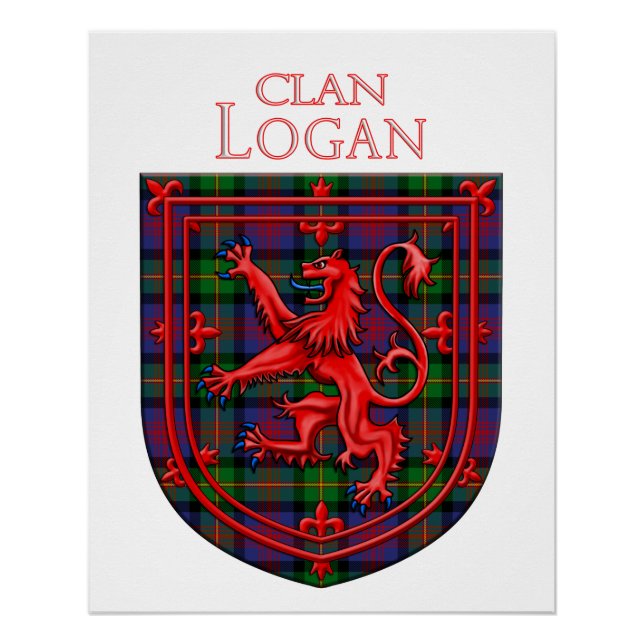 Póster Logan Tartan Scottish Xadrez Lion Rampant (Frente)