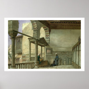 Póster Loggia da casa do Bey de Memlook Radnau, o Cairo
