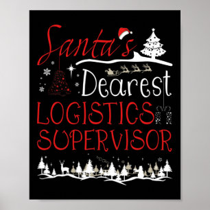Poster Logistics Supervisor Xmas Trabalho Engraçado Natal