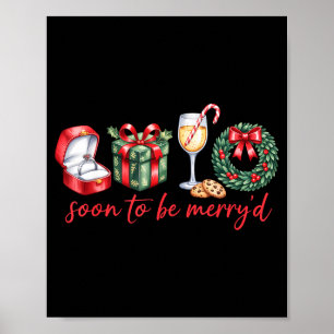 Poster Logo nosso primeiro casal de noivos no natal xm