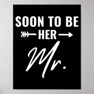 Poster Logo será o noivo marido futuro noivo engajado nup