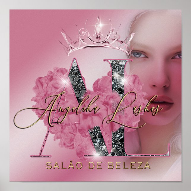 Poster Logomarca personalizada com seu nome  (Frente)