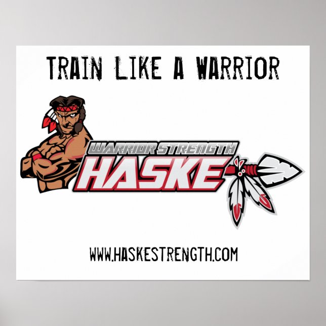 Póster Logotipo2, www.haskestrength.com, Treinamento como (Frente)