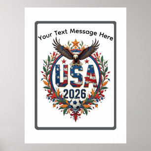 Poster Logotipo Águia Careca Personalizado da Seleção de