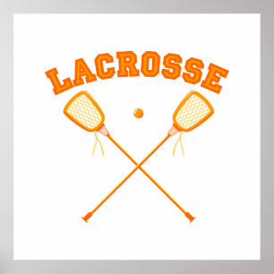 Póster Logotipo alaranjado do Lacrosse