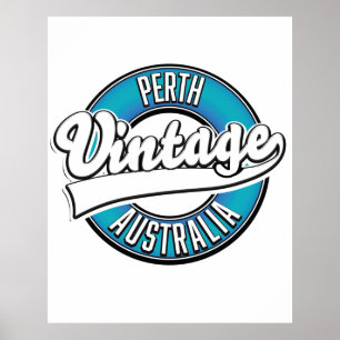 Poster Logotipo antigo da Perth Austrália