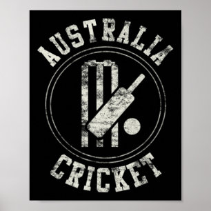 Poster Logotipo Antigo do Críquete Austrália